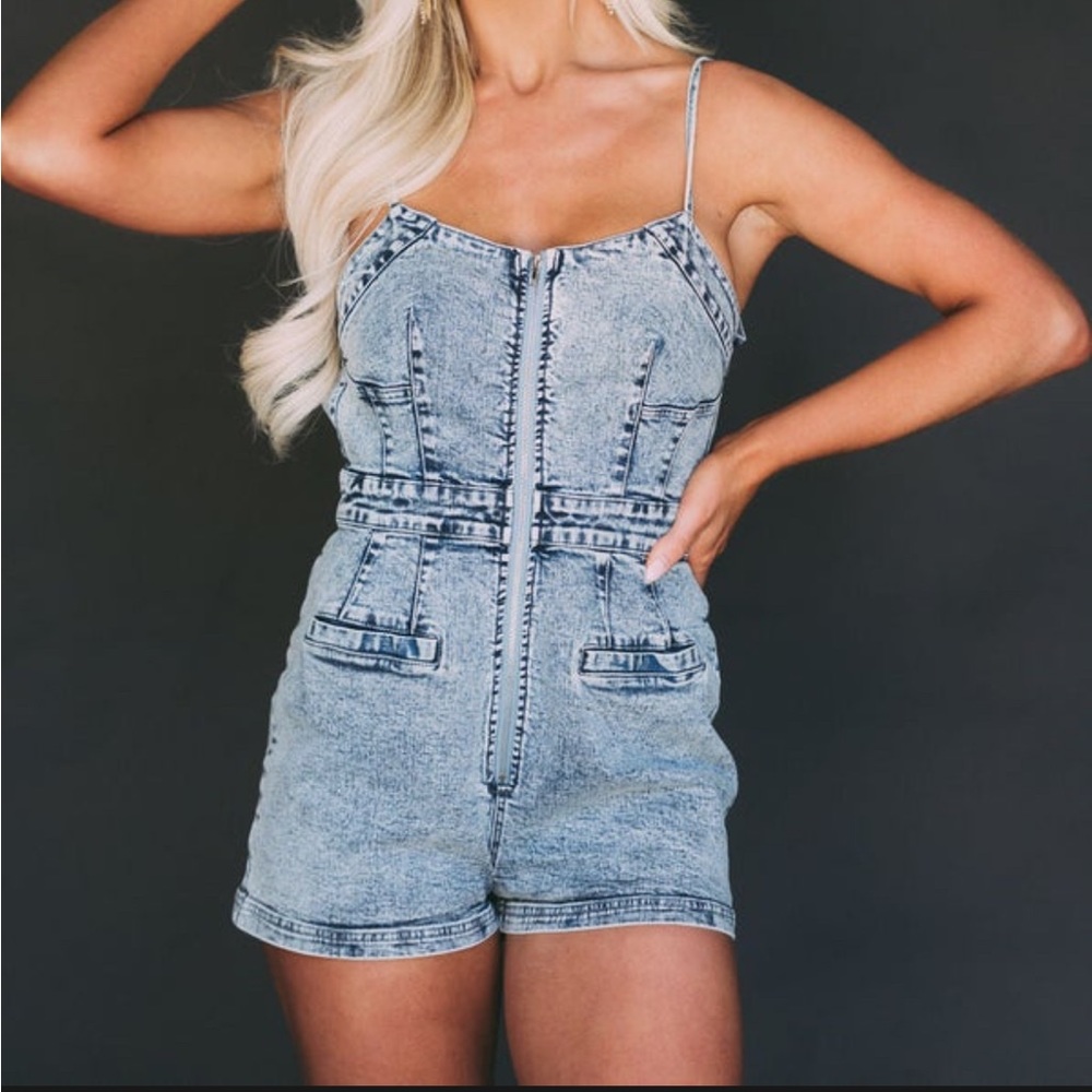 Denim romper